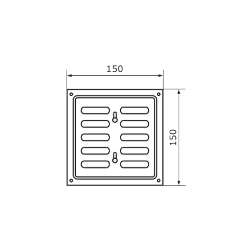 Фото 2 Решетка вентиляционная Domart 150x150 мм сталь цвет хром Фото 2 Решетка вентиляционная Domart 150x150 мм сталь цвет хром