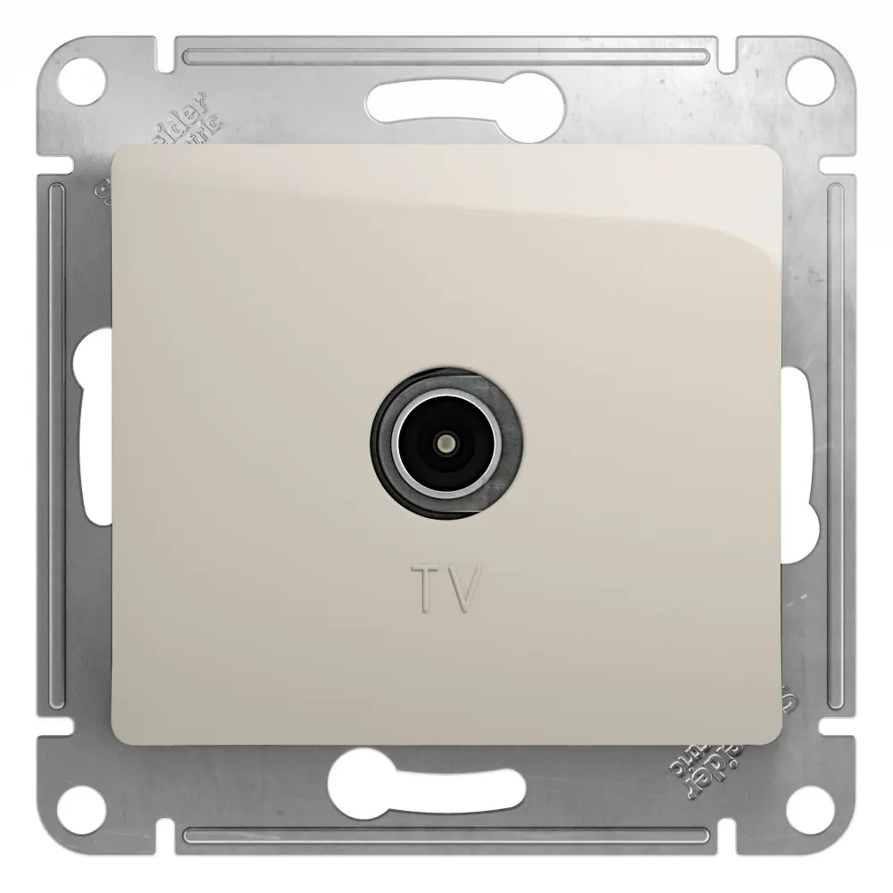 Фото Розетка ТВ Schneider Electric Glossa GSL000991 оконечная цвет молочный Фото Розетка ТВ Schneider Electric Glossa GSL000991 оконечная цвет молочный