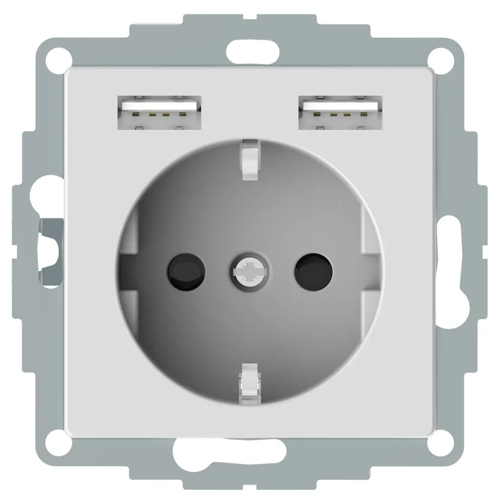 Фото Розетка USB Schneider Electric MTN2366-0325 цвет активный белый Фото Розетка USB Schneider Electric MTN2366-0325 цвет активный белый