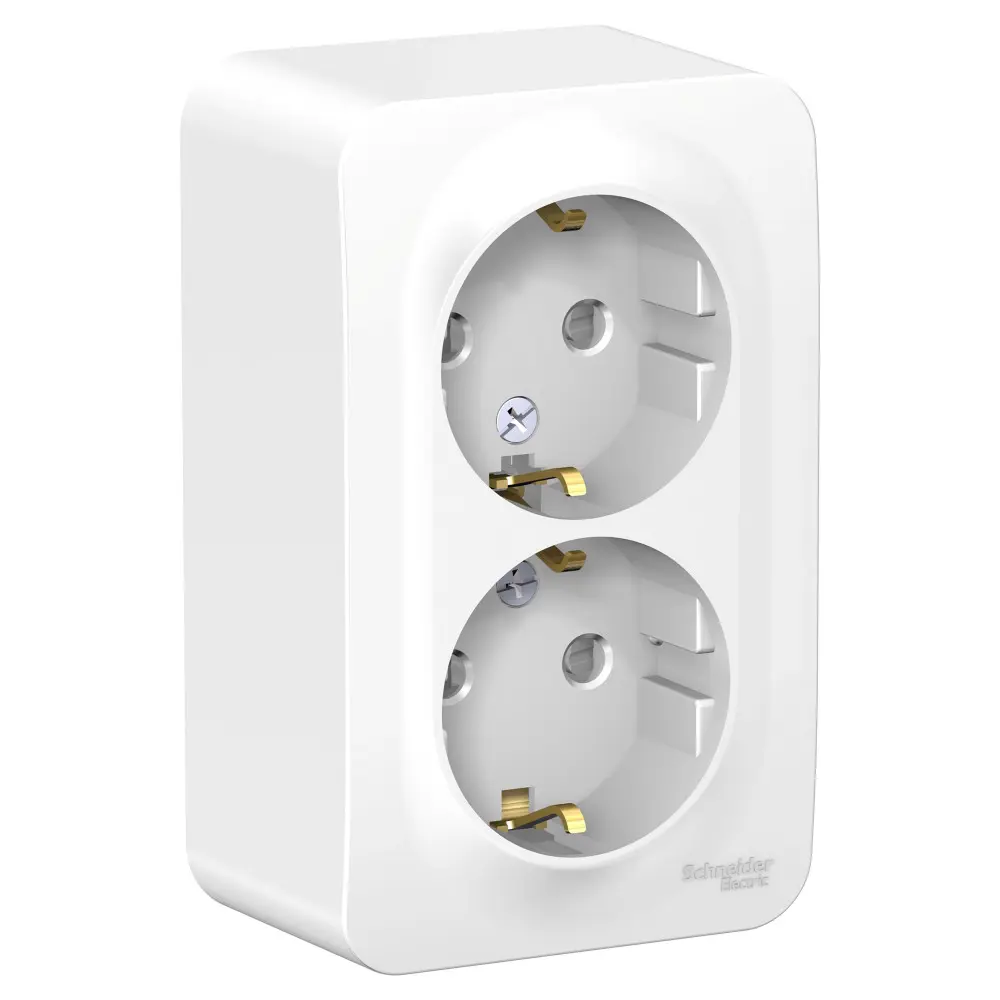 Фото Розетка двойная Schneider Electric Blanca BLNRA011201 с заземлением со шторкой цвет белый Фото Розетка двойная Schneider Electric Blanca BLNRA011201 с заземлением со шторкой цвет белый