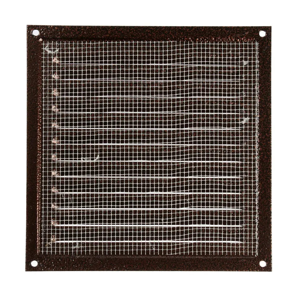 Фото 3 Решетка вентиляционная с сеткой Zein Люкс РМ1919М 190x190 мм металл цвет медный