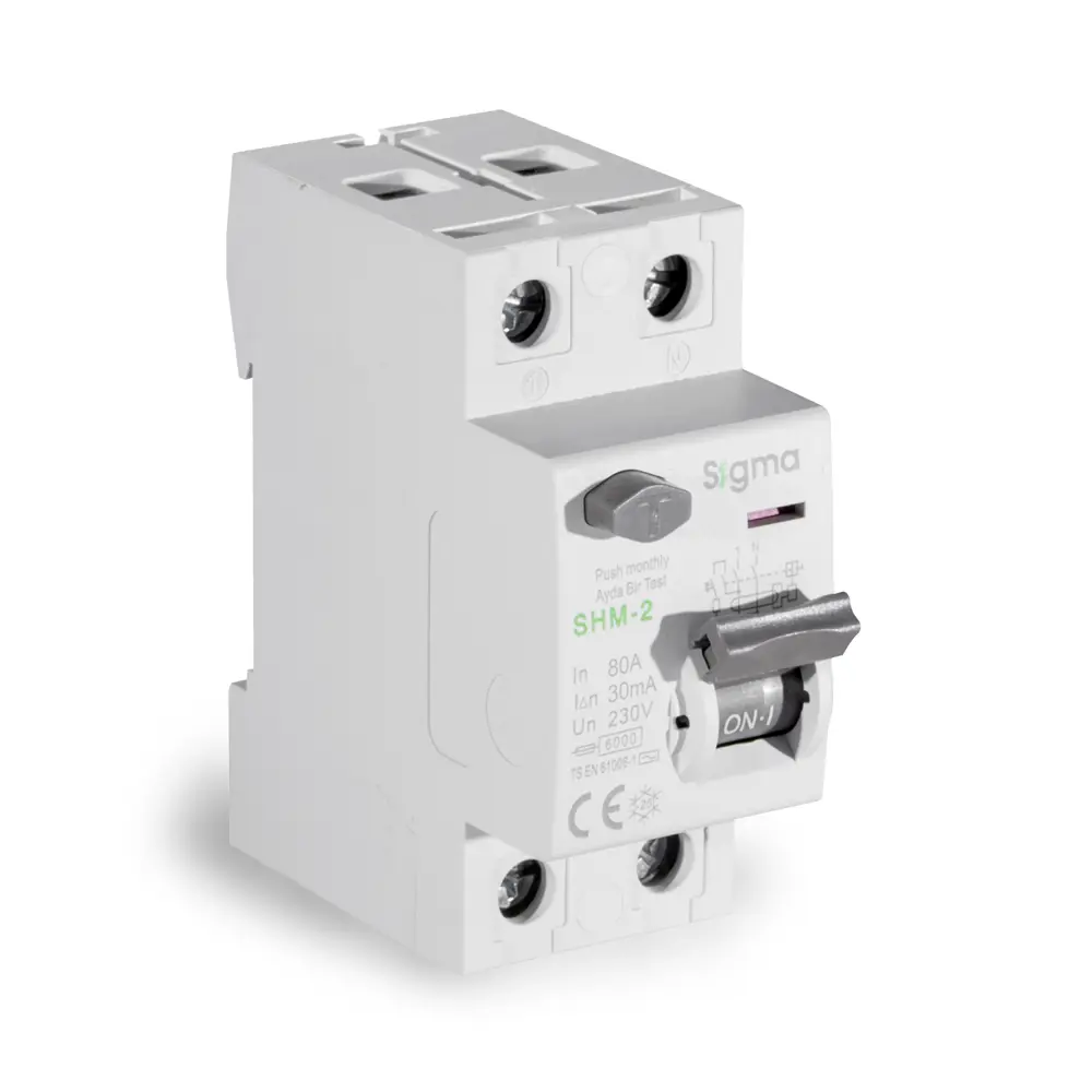 Фото УЗО Sigma elektrik 2P 80 А 30 мА AC SHM2080030 Фото УЗО Sigma elektrik 2P 80 А 30 мА AC SHM2080030