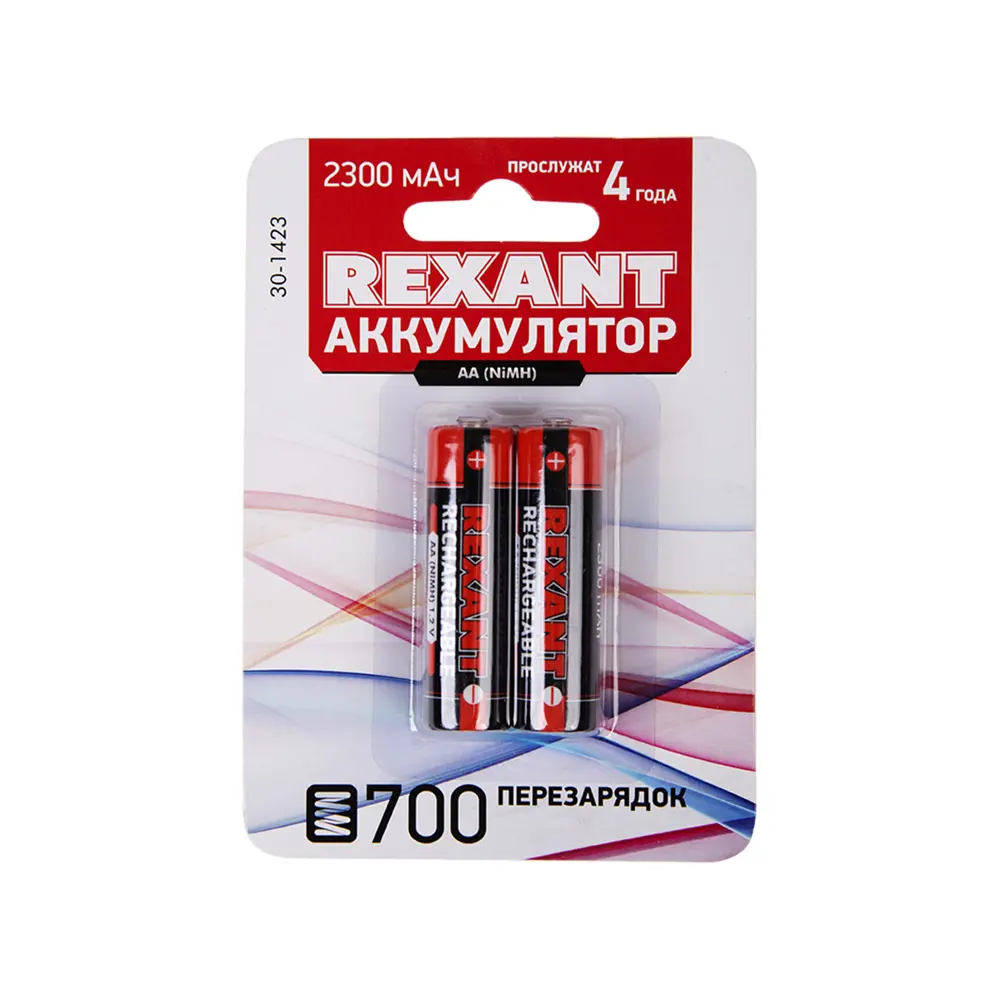 Фото 2 Аккумулятор Rexant Ni-Mh 1.20 V AA 2300 мАч 2 шт. Фото 2 Аккумулятор Rexant Ni-Mh 1.20 V AA 2300 мАч 2 шт.