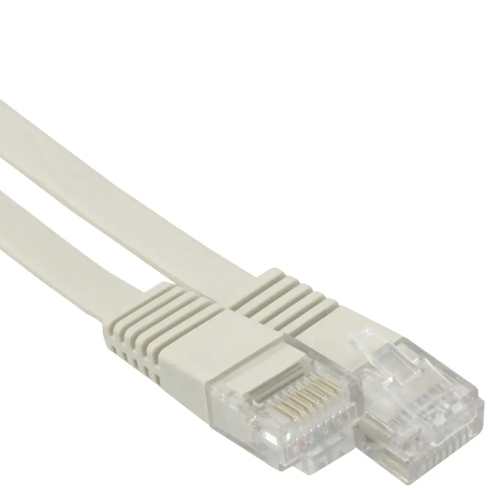 Фото Патч-корд плоский Ripo UTP4 Cat 6 RJ45-RJ45 PVC 5 м цвет белый Фото Патч-корд плоский Ripo UTP4 Cat 6 RJ45-RJ45 PVC 5 м цвет белый
