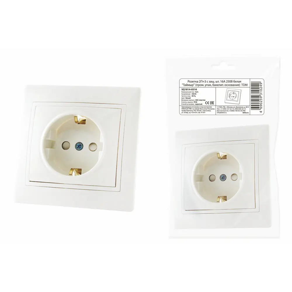 Фото Розетка встраиваемая Tdm electric Таймыр SQ1814-0516 с заземлением цвет белый Фото Розетка встраиваемая Tdm electric Таймыр SQ1814-0516 с заземлением цвет белый