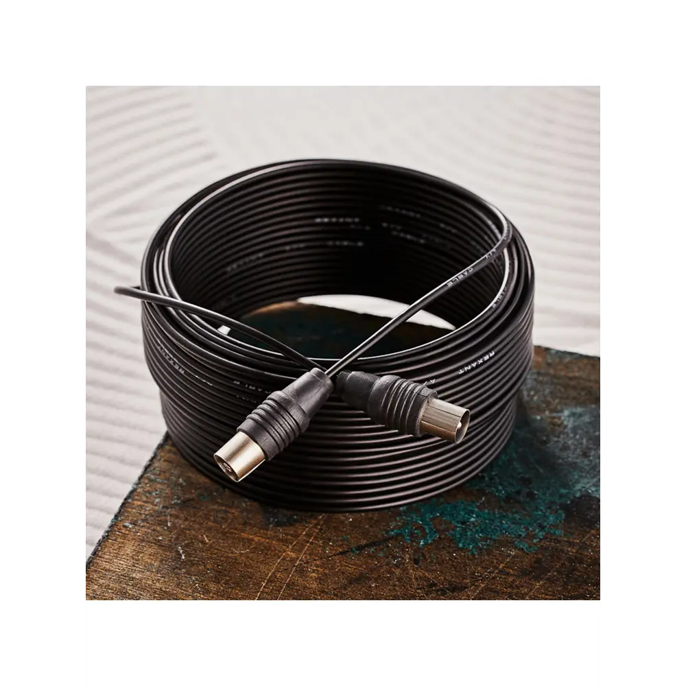 Фото 2 ТВ-удлинитель Rexant штекер-штекер 15 м цвет черный