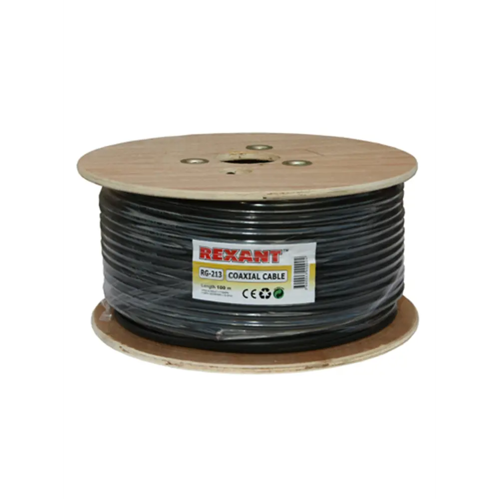 Фото 2 Кабель коаксиальный Rexant RG-213 50 Ом 100 м indoor цвет черный Фото 2 Кабель коаксиальный Rexant RG-213 50 Ом 100 м indoor цвет черный