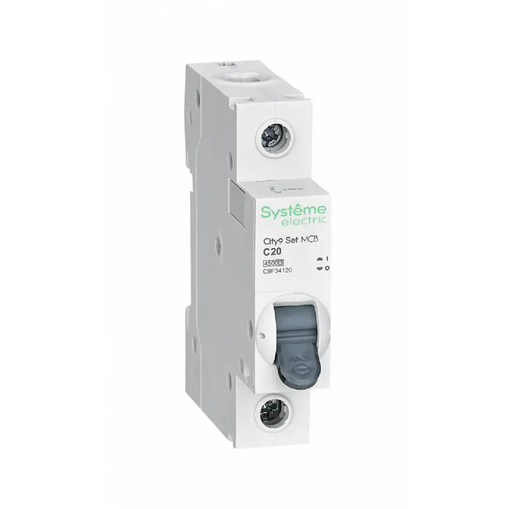 Фото Автоматический выключатель Systeme electric City9 Set 1P C20 А 4.5 кА C9F34120 Фото Автоматический выключатель Systeme electric City9 Set 1P C20 А 4.5 кА C9F34120