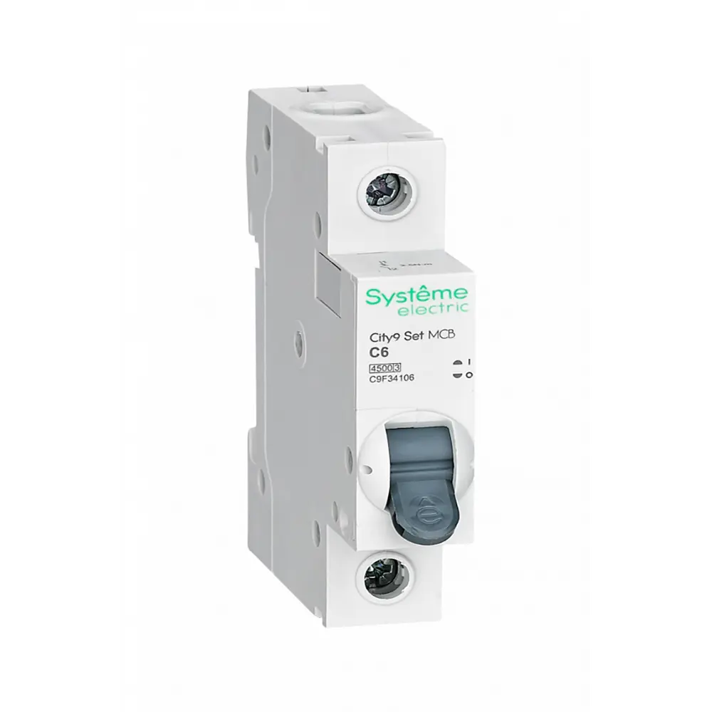 Фото Автоматический выключатель Systeme electric City9 Set 1P C6 А 4.5 кА C9F34106 Фото Автоматический выключатель Systeme electric City9 Set 1P C6 А 4.5 кА C9F34106