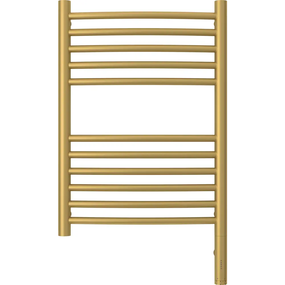 Фото 2 Полотенцесушитель электрический Сунержа Богема 3.0 выгнутая П 400x600 мм 300 Вт с терморегулятором лесенка цвет матовое золото Фото 2 Полотенцесушитель электрический Сунержа Богема 3.0 выгнутая П 400x600 мм 300 Вт с терморегулятором лесенка цвет матовое золото
