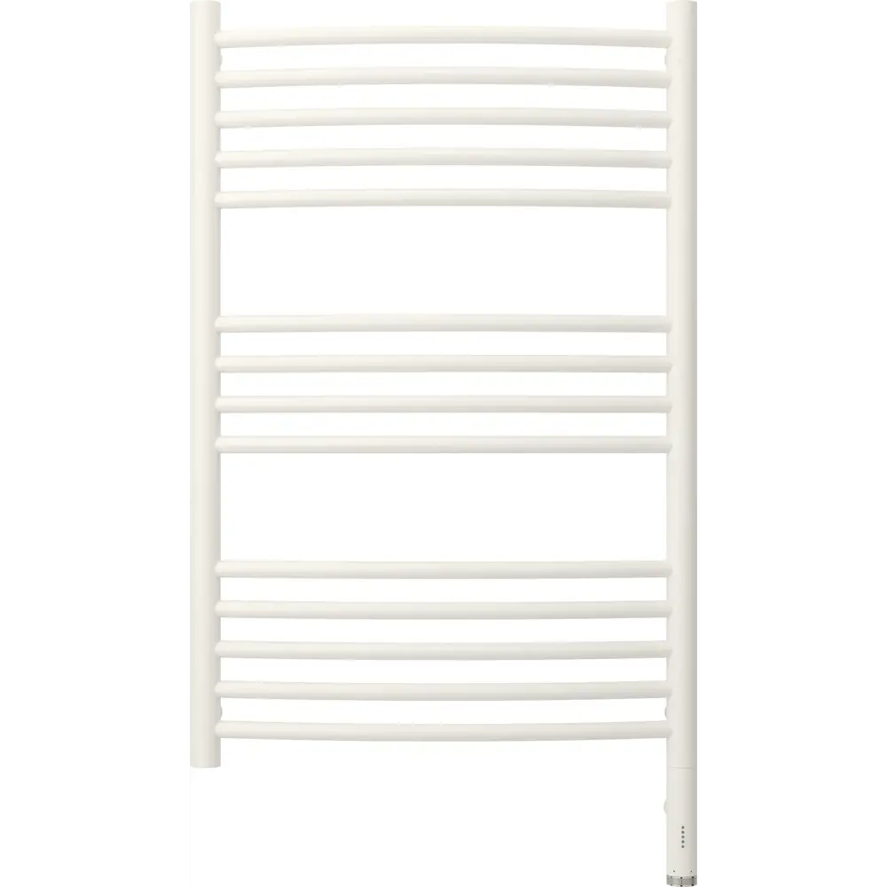 Фото 2 Полотенцесушитель электрический Сунержа Богема 3.0 выгнутая П 500x800 мм 300 Вт с терморегулятором лесенка цвет белый матовый