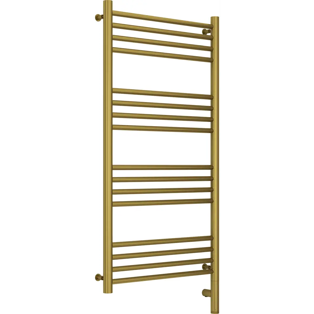 Фото Полотенцесушитель электрический Сунержа Богема 3.0 прямая П 500x1000 мм 300 Вт с терморегулятором лесенка цвет состаренная латунь