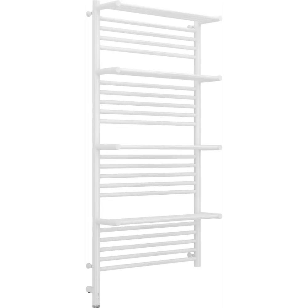 Фото Полотенцесушитель электрический Сунержа Богема 3.0 Л 600x1200 мм 300 Вт с терморегулятором и 4 полками лесенка цвет белый