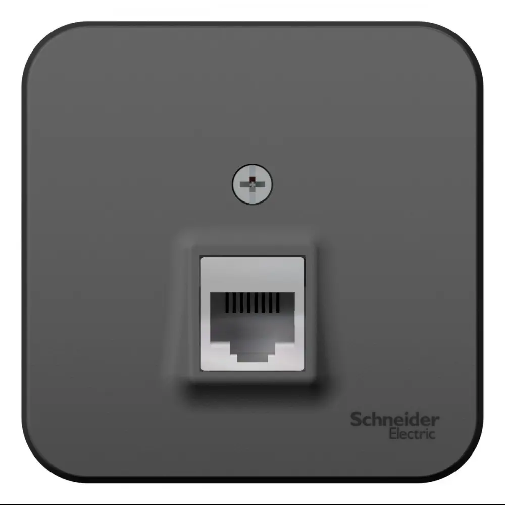 Фото 2 Розетка телефонная накладная Systeme electric Blanca BLNIA011006 RJ11 цвет антрацит 2 шт. Фото 2 Розетка телефонная накладная Systeme electric Blanca BLNIA011006 RJ11 цвет антрацит 2 шт.