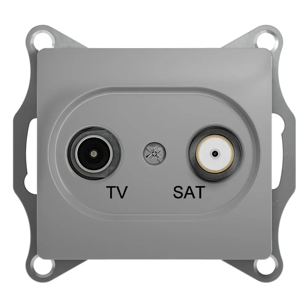 Фото Розетка ТВ оконечная встраиваемая Systeme electric Glossa GSL000397 1DB цвет алюминий Фото Розетка ТВ оконечная встраиваемая Systeme electric Glossa GSL000397 1DB цвет алюминий