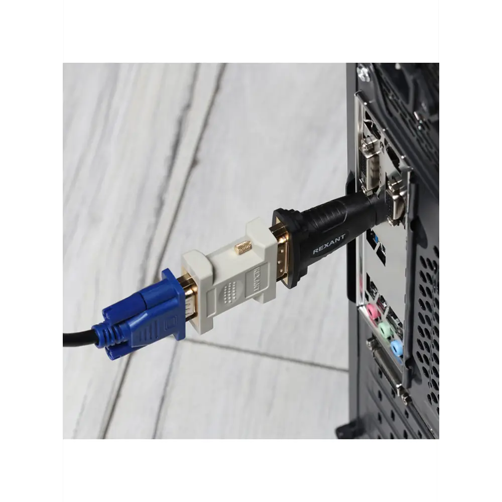Фото 4 Переходник Rexant штекер HDMI - гнездо DVI-I Фото 4 Переходник Rexant штекер HDMI - гнездо DVI-I