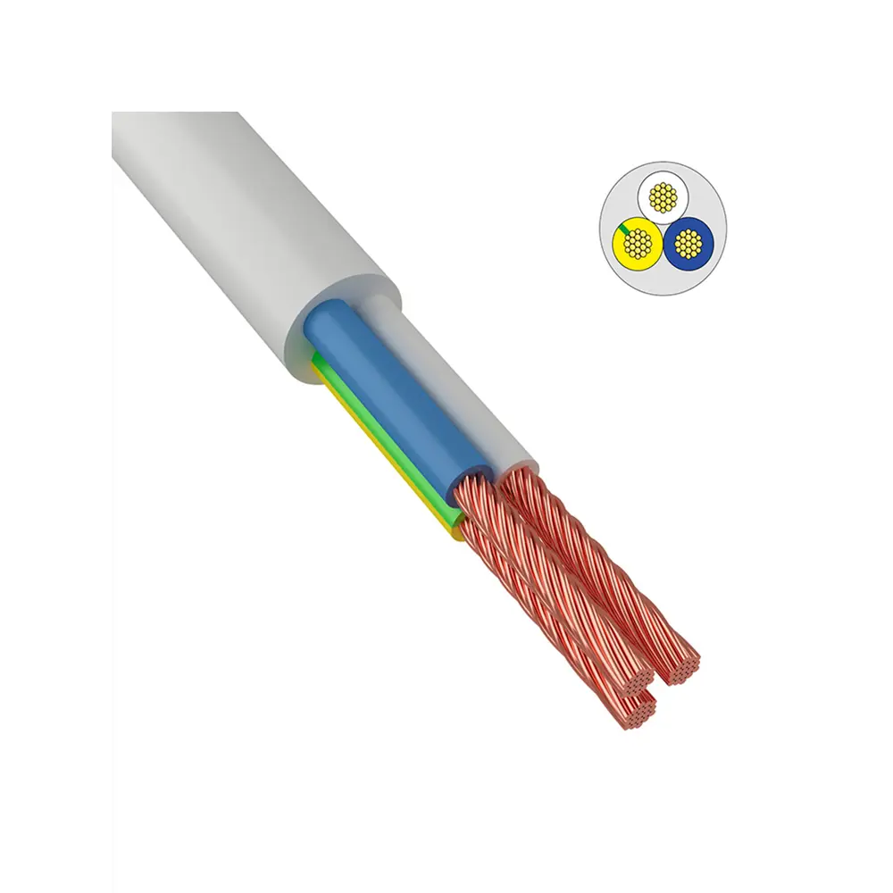 Фото Провод соединительный ККЗ ПВС 3x1.5 150 м цвет белый ГОСТ Фото Провод соединительный ККЗ ПВС 3x1.5 150 м цвет белый ГОСТ