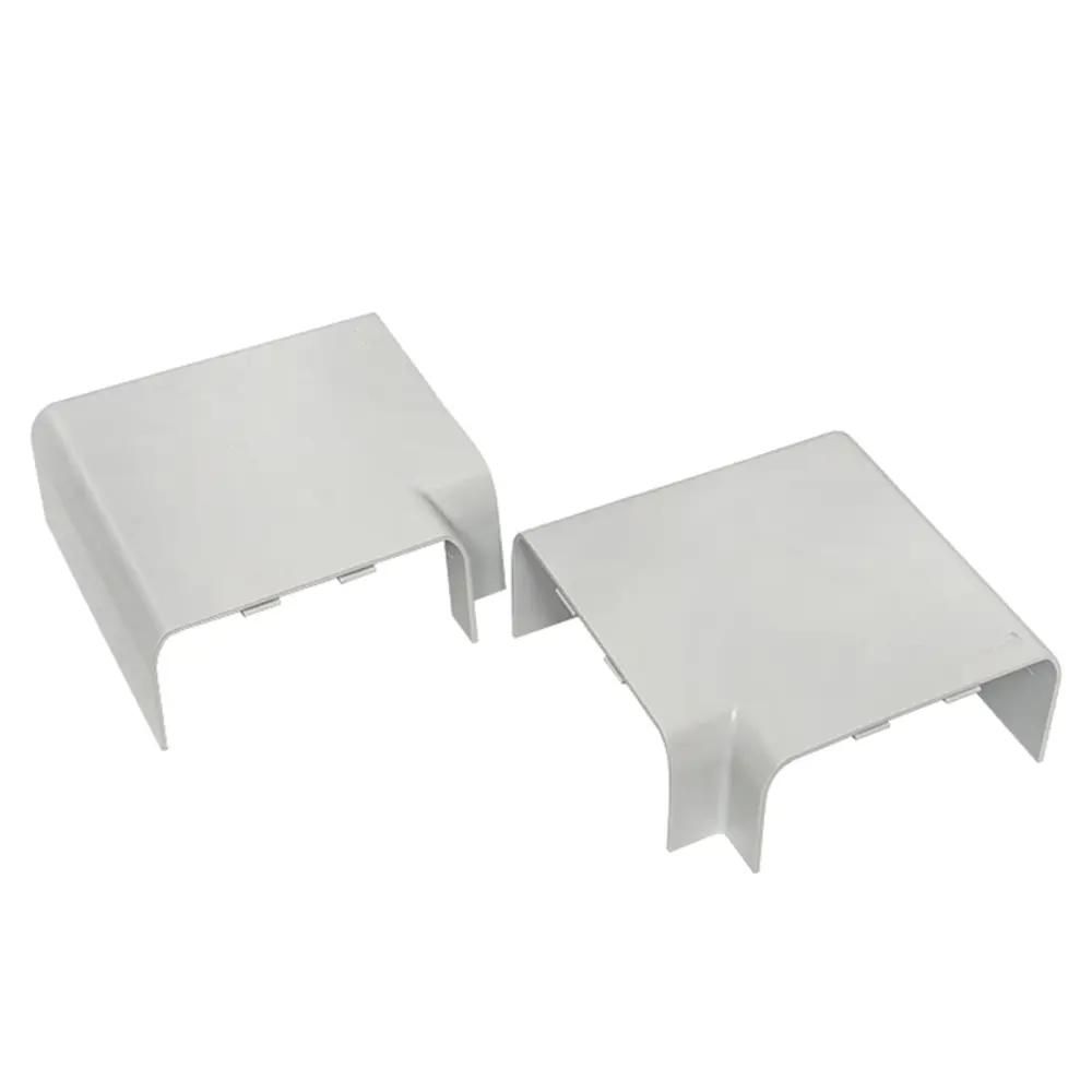 Фото 4 Поворот 90 градусов EKF C-Line 105x50 мм цвет белый 2 шт.