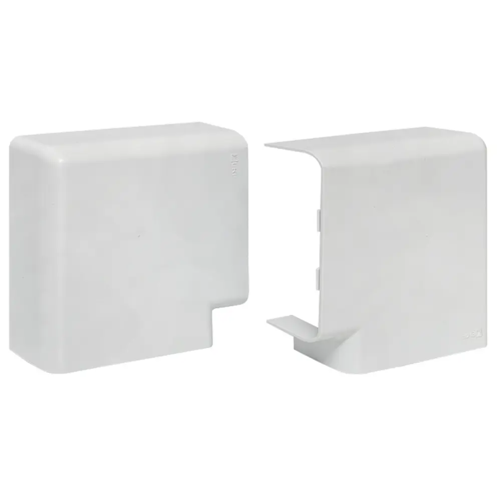 Фото Поворот 90 градусов EKF C-Line 105x50 мм цвет белый 2 шт.