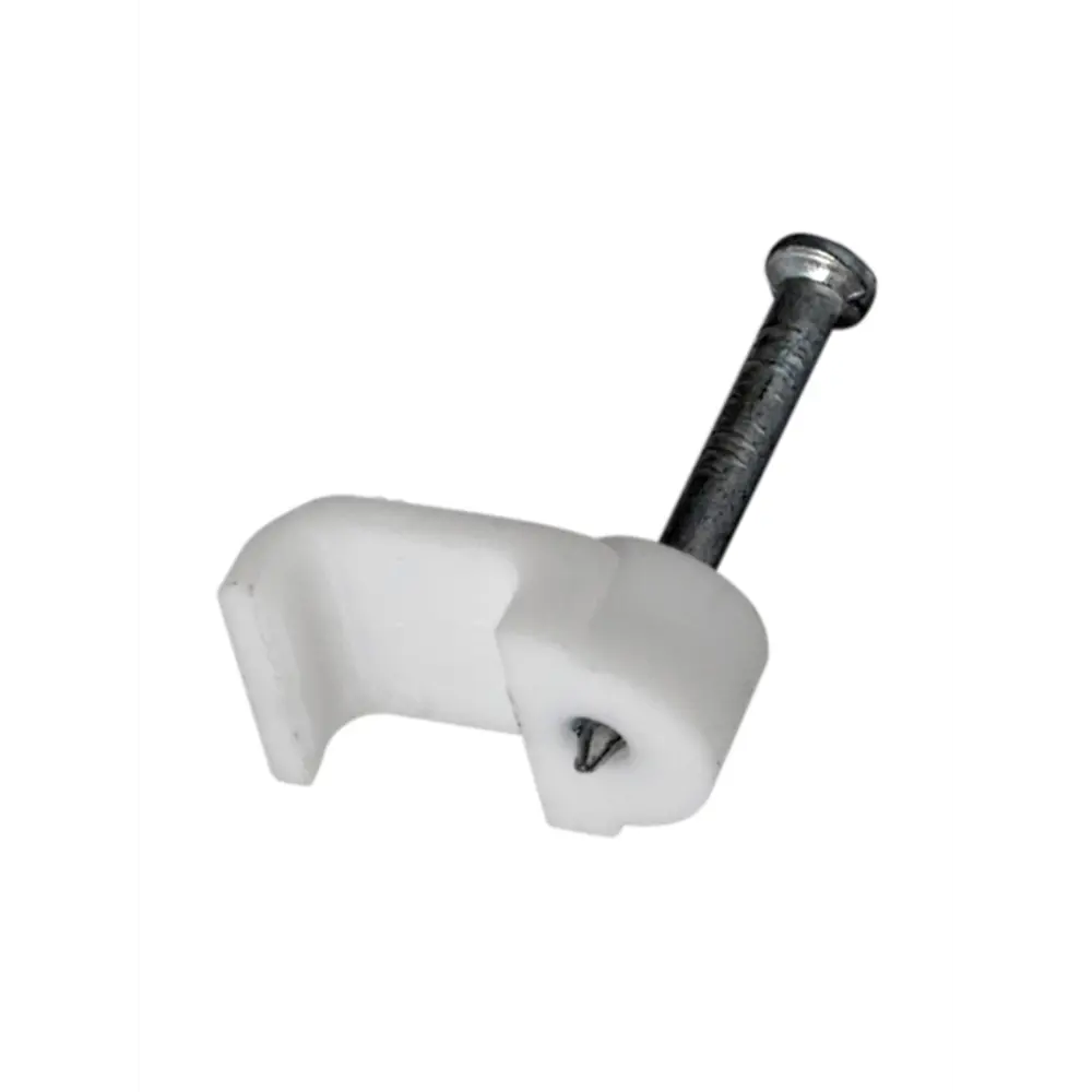 Фото Скоба для кабеля Rexant 8x3 мм плоская цвет белый 50 шт. Фото Скоба для кабеля Rexant 8x3 мм плоская цвет белый 50 шт.