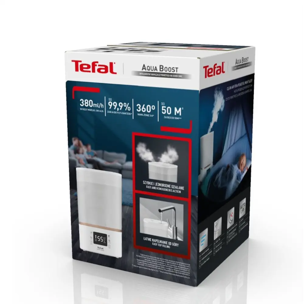 Фото 5 Увлажнитель воздуха ультразвуковой Tefal Aqua Boost HD4045F0 4 л цвет белый Фото 5 Увлажнитель воздуха ультразвуковой Tefal Aqua Boost HD4045F0 4 л цвет белый