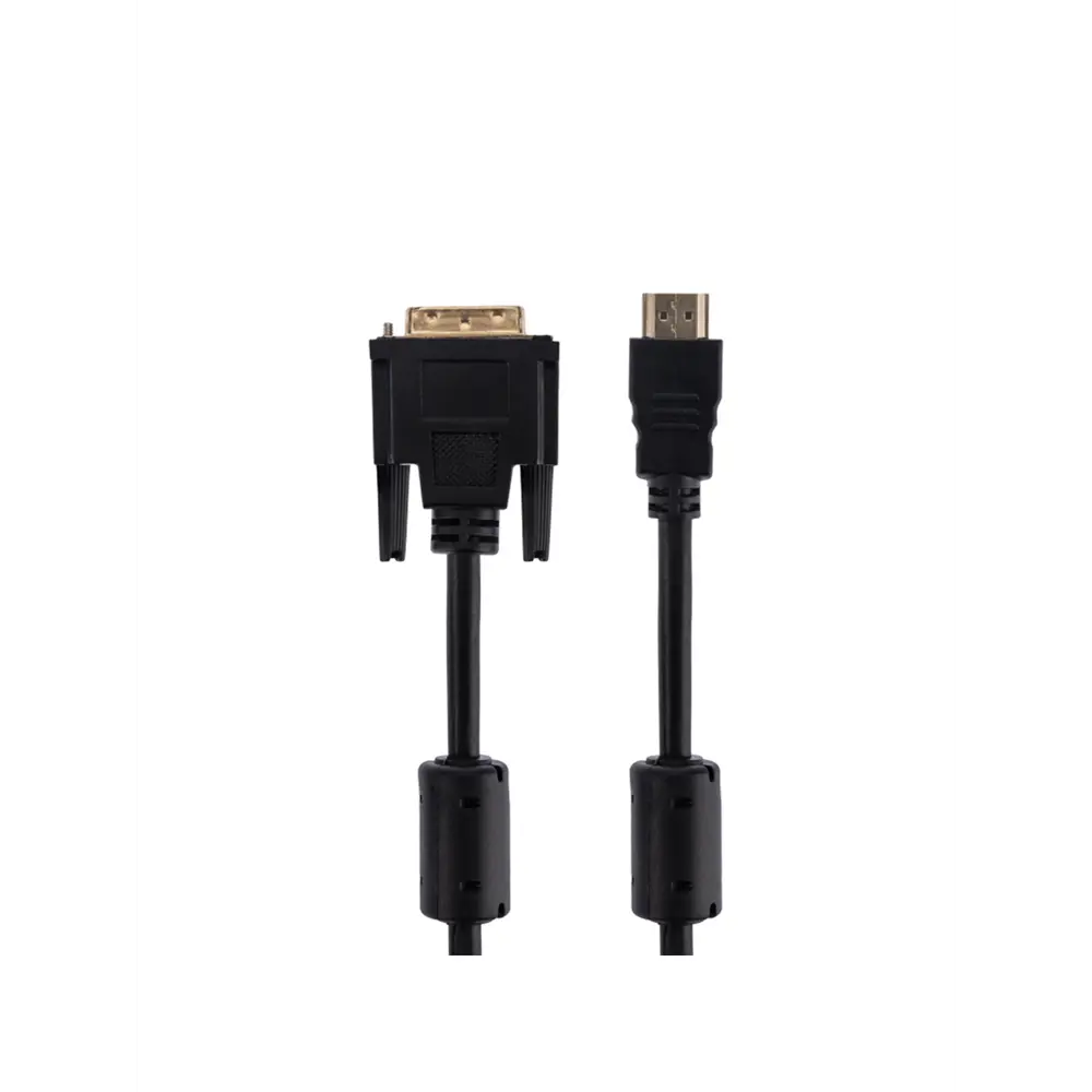 Фото 2 Шнур HDMI - DVI-D Rexant 17-6305 Gold с фильтрами 3 м Фото 2 Шнур HDMI - DVI-D Rexant 17-6305 Gold с фильтрами 3 м
