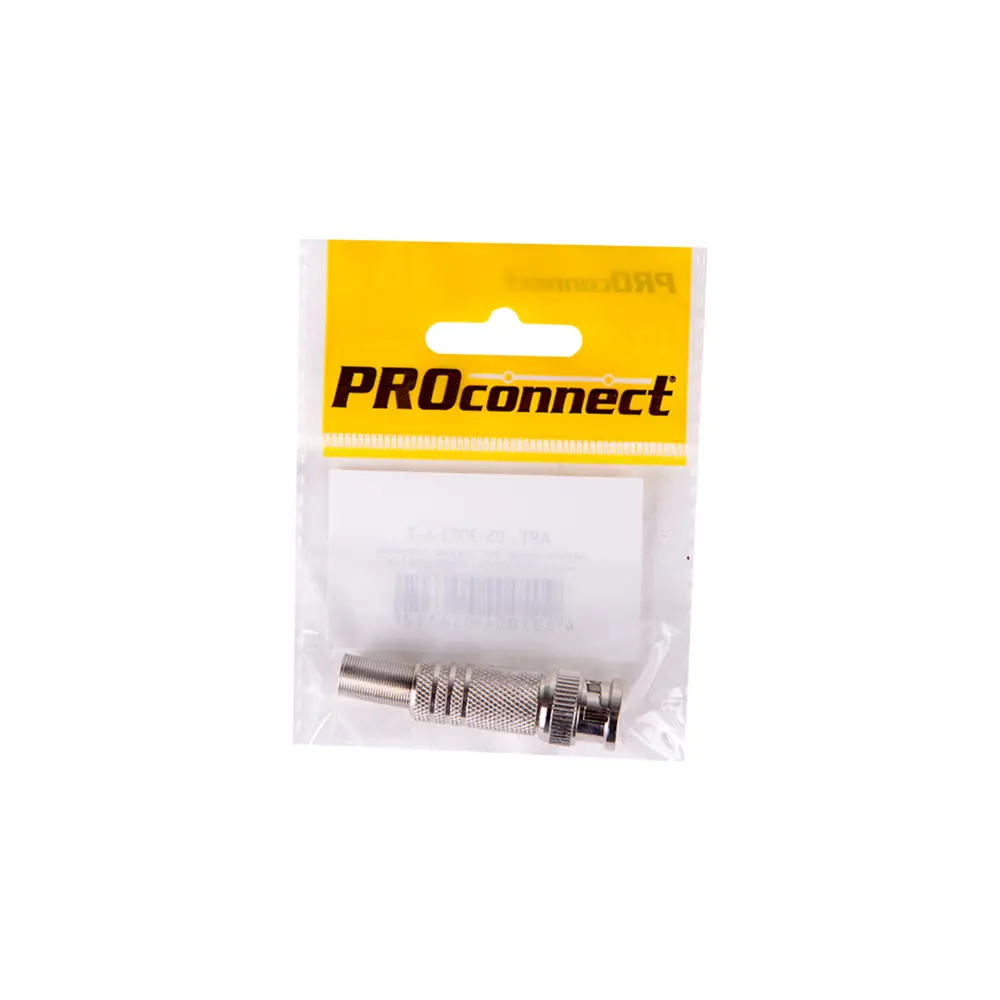 Фото 3 Разъем высокочастотный на кабель PROconnect штекер BNC под винт с пружиной 1шт Фото 3 Разъем высокочастотный на кабель PROconnect штекер BNC под винт с пружиной 1шт
