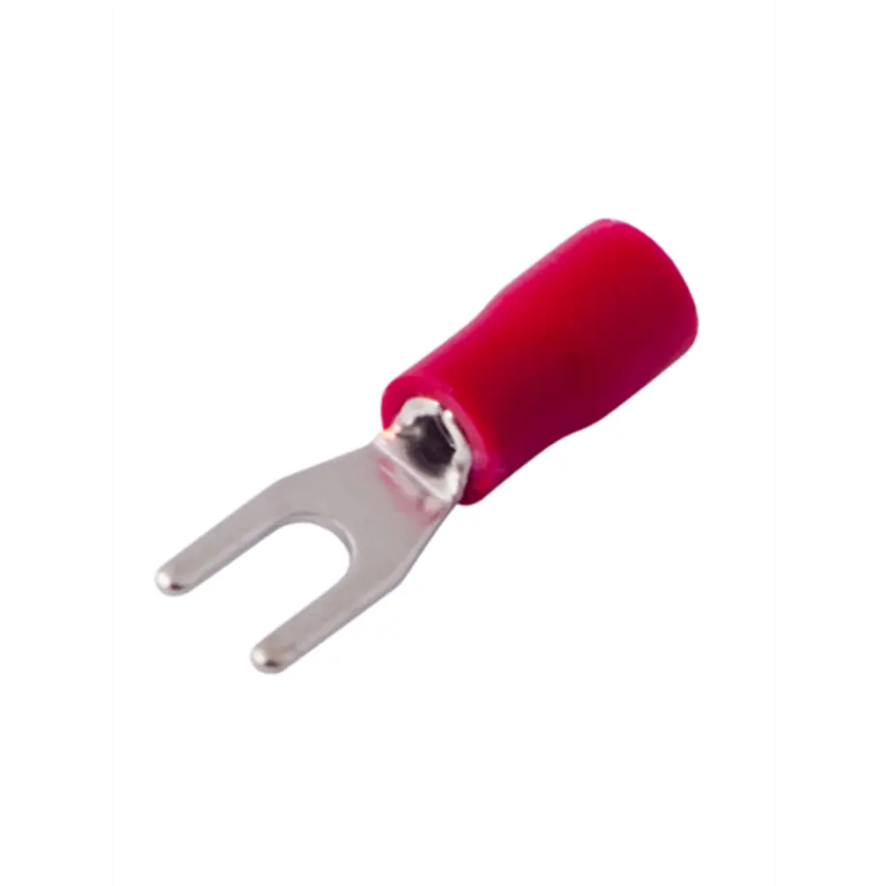 Фото Наконечник вилочный изолированный Rexant НВи 1.5-3/НВи 1.25-3 3.2 мм 0.5-1.5 мм² цвет красный