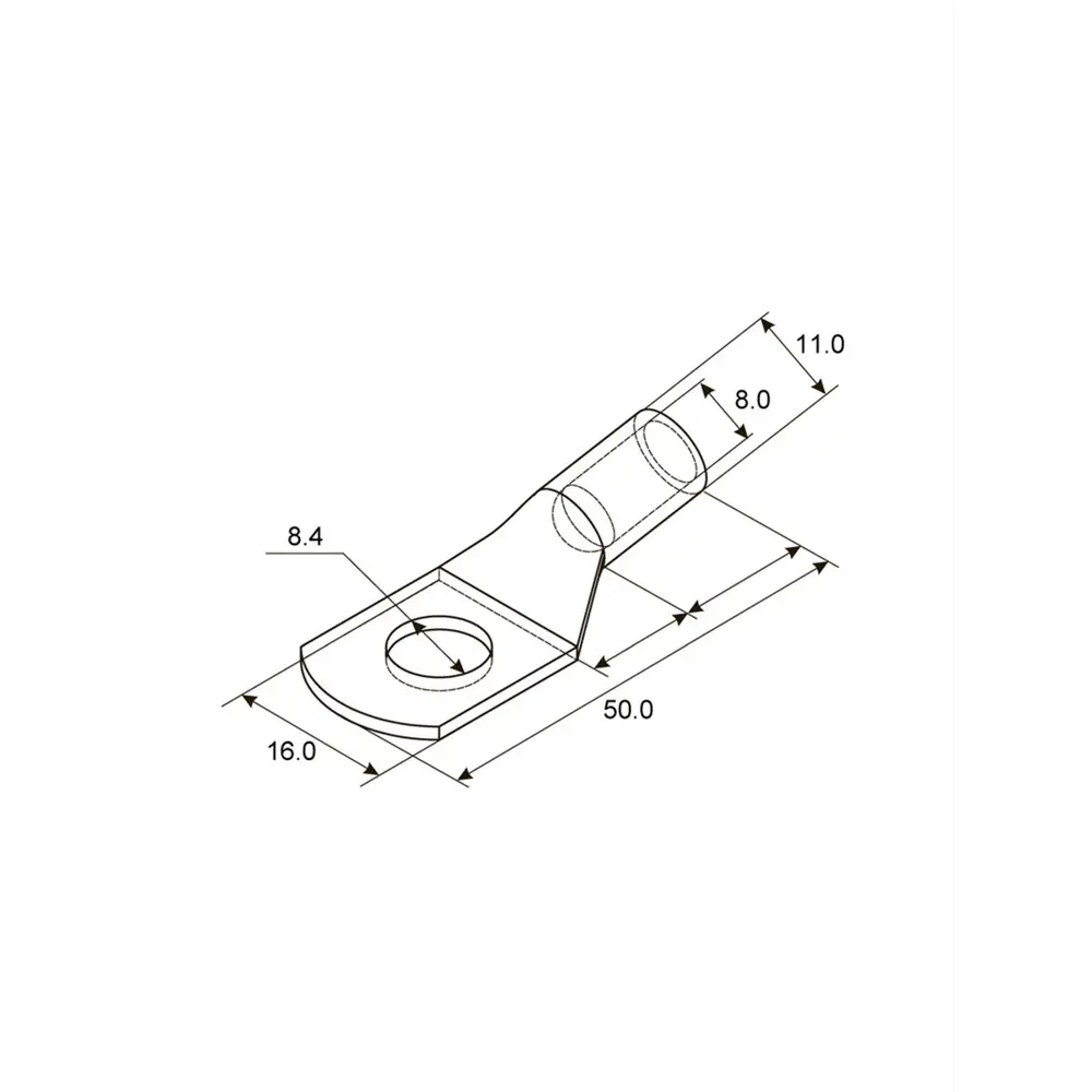 Фото 3 Наконечник медный луженый Rexant ТМЛ 25-8-8 25 мм² Ø8 мм 5 шт.