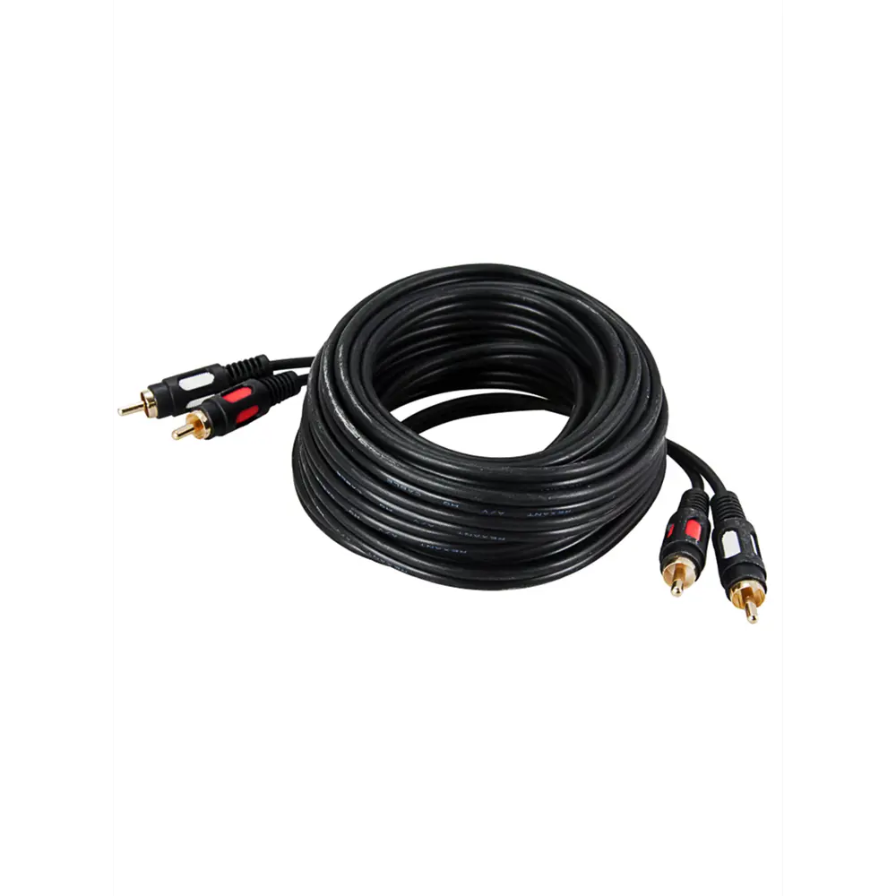 Фото 2 Шнур Rexant Gold 2 RCA - 2 RCA 3м черный Фото 2 Шнур Rexant Gold 2 RCA - 2 RCA 3м черный