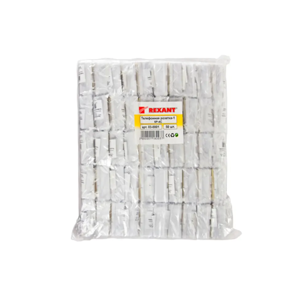 Фото 2 Розетка телефонная накладная Rexant 03-0001 UTP RJ-14 Cat 3 цвет белый Фото 2 Розетка телефонная накладная Rexant 03-0001 UTP RJ-14 Cat 3 цвет белый