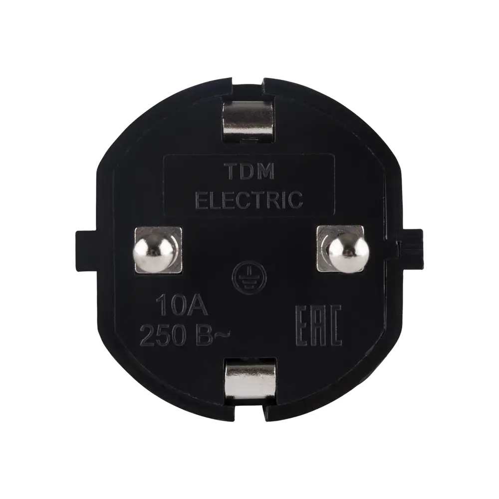Фото 3 Вилка Tdm electric SQ1806-0198 220 В с заземлением цвет черный