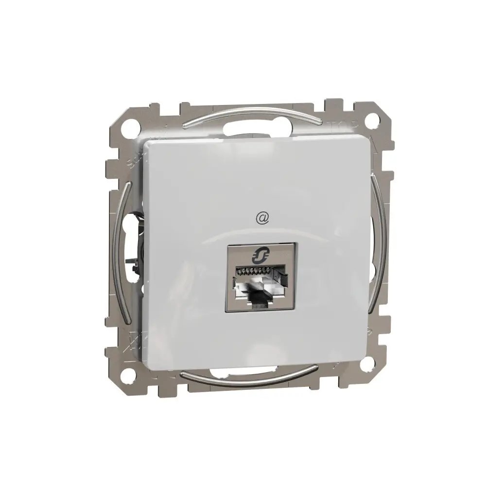 Фото Розетка компьютерная встраиваемая Schneider electric Sedna SDD113451S RJ45 категория 5E цвет алюминий Фото Розетка компьютерная встраиваемая Schneider electric Sedna SDD113451S RJ45 категория 5E цвет алюминий