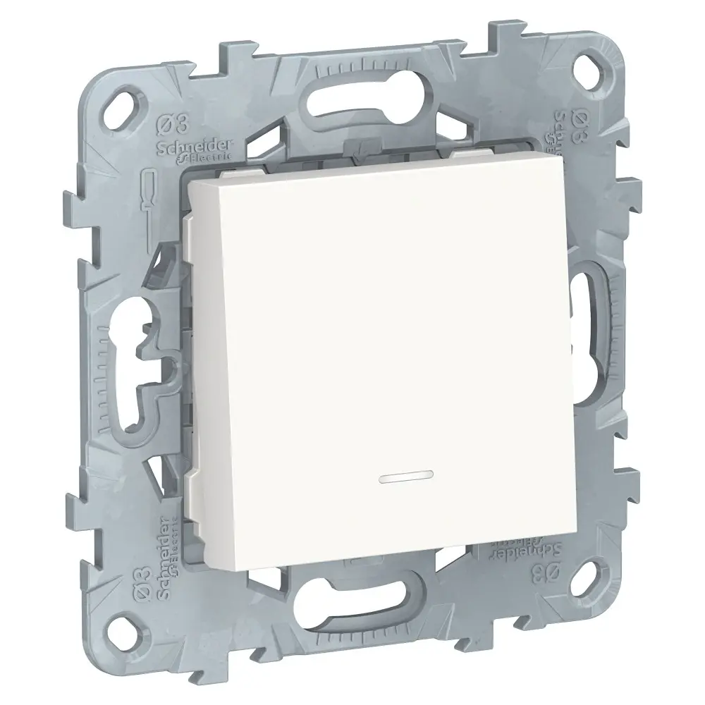 Фото Выключатель встраиваемый Schneider electric Unica NU520118N 1 клавиша с подсветкой цвет белый Фото Выключатель встраиваемый Schneider electric Unica NU520118N 1 клавиша с подсветкой цвет белый