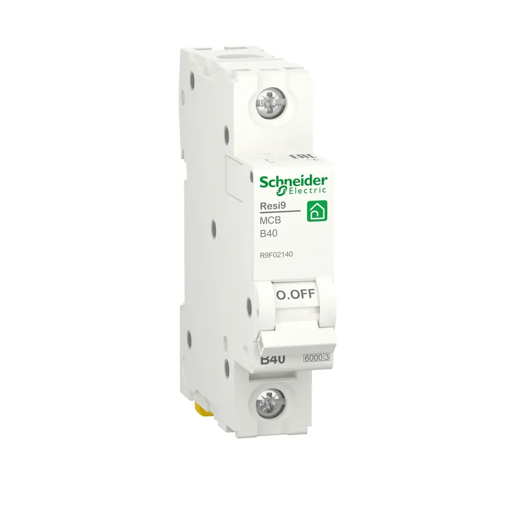 Фото Автоматический выключатель Schneider electric Resi9 1P B40 А 6 кА R9F02140 Фото Автоматический выключатель Schneider electric Resi9 1P B40 А 6 кА R9F02140