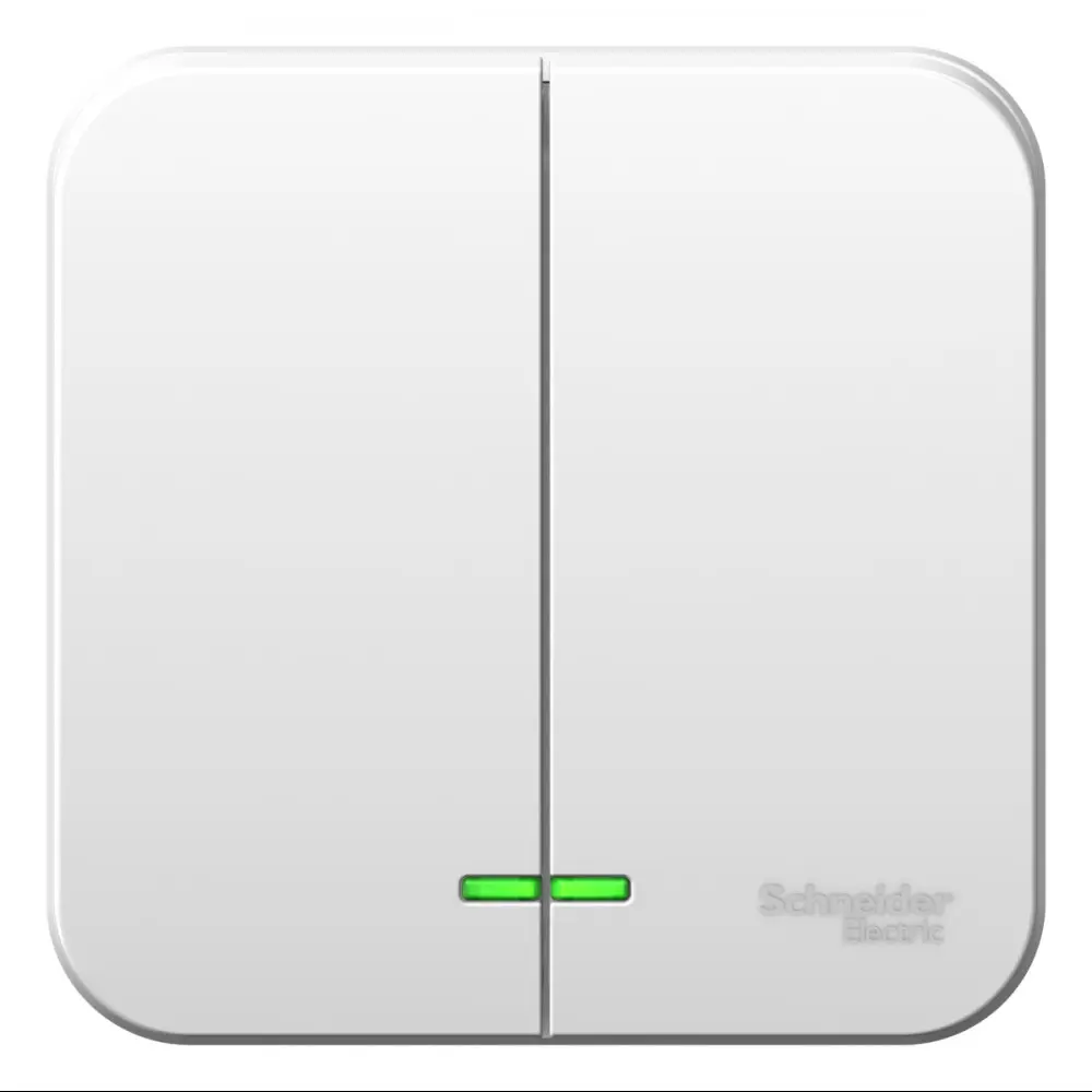 Фото Выключатель накладной Schneider electric Blanca BLNVA065121 2 клавиши с подсветкой цвет белый Фото Выключатель накладной Schneider electric Blanca BLNVA065121 2 клавиши с подсветкой цвет белый