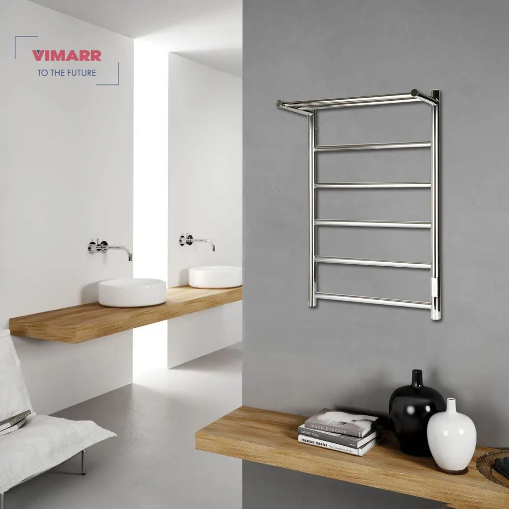Фото 3 Полотенцесушитель электрический Vimarr Neo 3 530x800 мм 170-230 Вт с полкой Лестница цвет хром Фото 3 Полотенцесушитель электрический Vimarr Neo 3 530x800 мм 170-230 Вт с полкой Лестница цвет хром