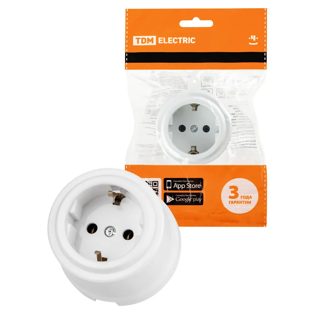 Фото Розетка TDM Electric Виви с заземлением +З 16А белый Фото Розетка TDM Electric Виви с заземлением +З 16А белый
