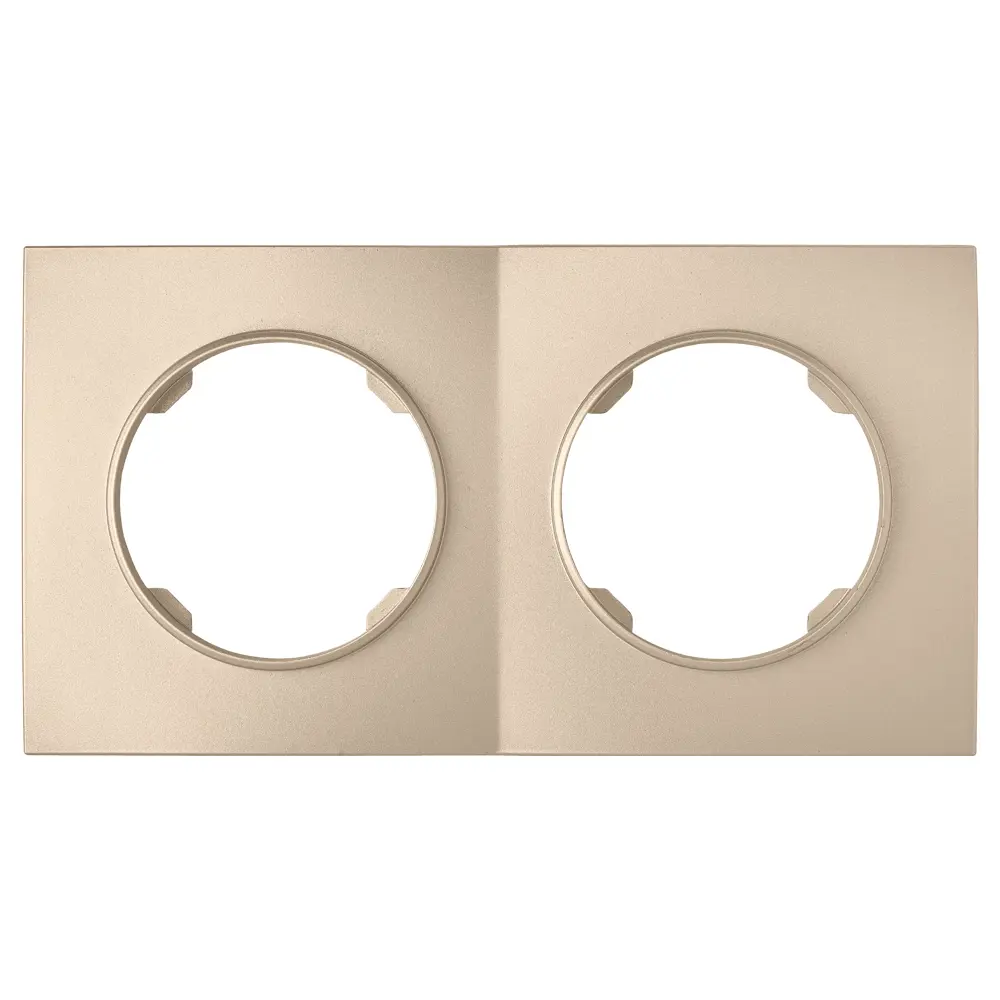 Фото Рамка для розеток и выключателей Bylectrica Прованс квадрат 2 поста цвет шампань Фото Рамка для розеток и выключателей Bylectrica Прованс квадрат 2 поста цвет шампань