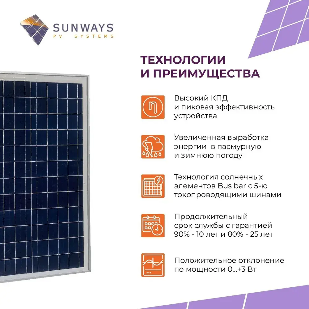 Фото 2 Солнечная панель One-sun OS-40P 40 Вт 12 В для дома и дачи Фото 2 Солнечная панель One-sun OS-40P 40 Вт 12 В для дома и дачи