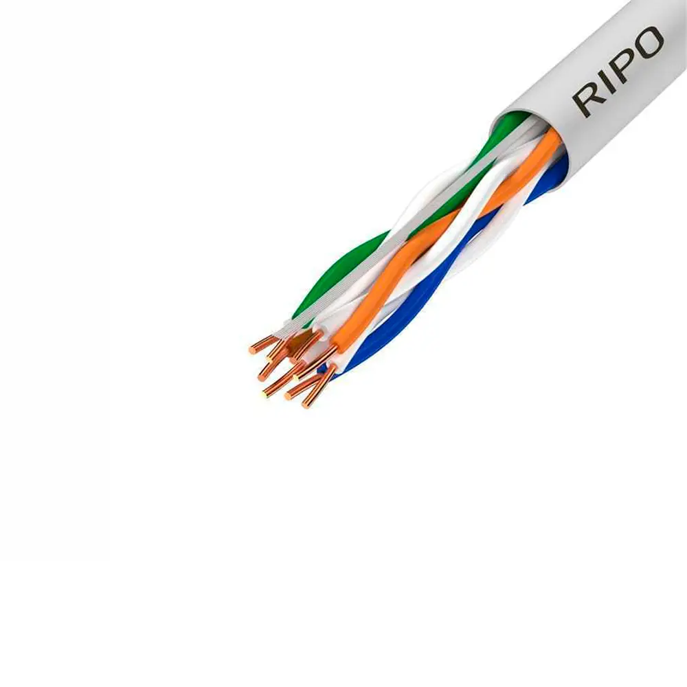 Фото Патч-кабель Ripo U/UTP4 cat5е CCA ПВХ нг(B) 100 м цвет серый Фото Патч-кабель Ripo U/UTP4 cat5е CCA ПВХ нг(B) 100 м цвет серый