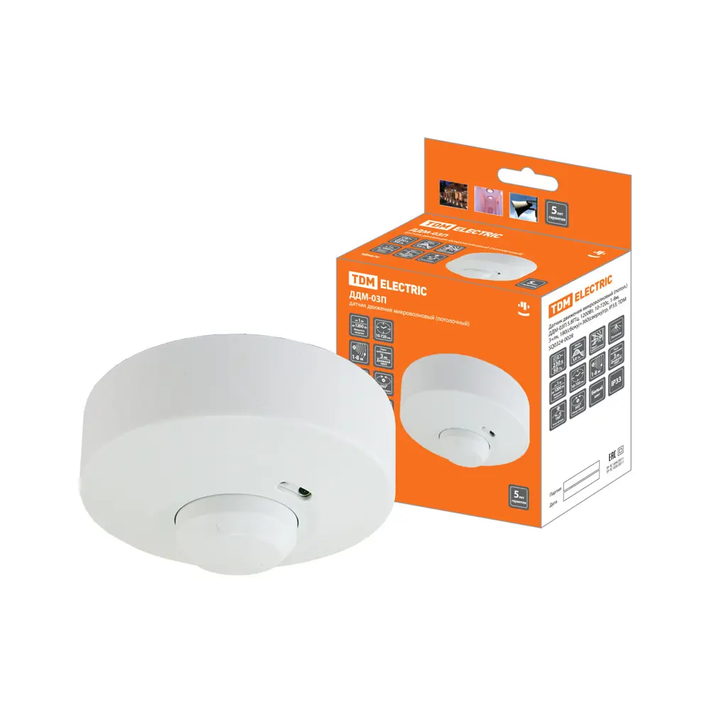 Фото Датчик движения Tdm electric ДДМ-03П 1200 Вт 180 градусов 1-8 м IP20 цвет белый Фото Датчик движения Tdm electric ДДМ-03П 1200 Вт 180 градусов 1-8 м IP20 цвет белый
