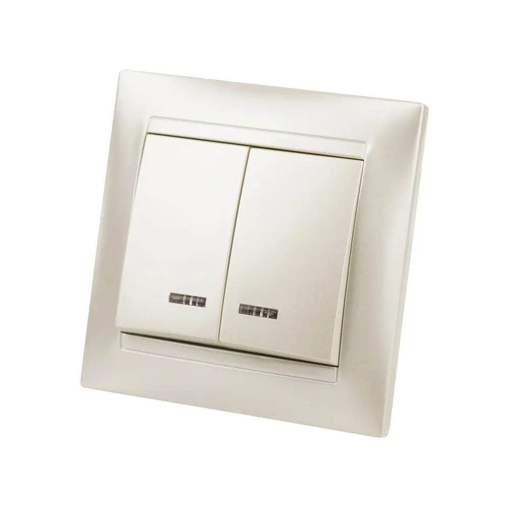 Фото 2 Выключатель встраиваемый Tdm electric Лама SQ1815-0805 2 клавиши с подсветкой цвет перламутр Фото 2 Выключатель встраиваемый Tdm electric Лама SQ1815-0805 2 клавиши с подсветкой цвет перламутр