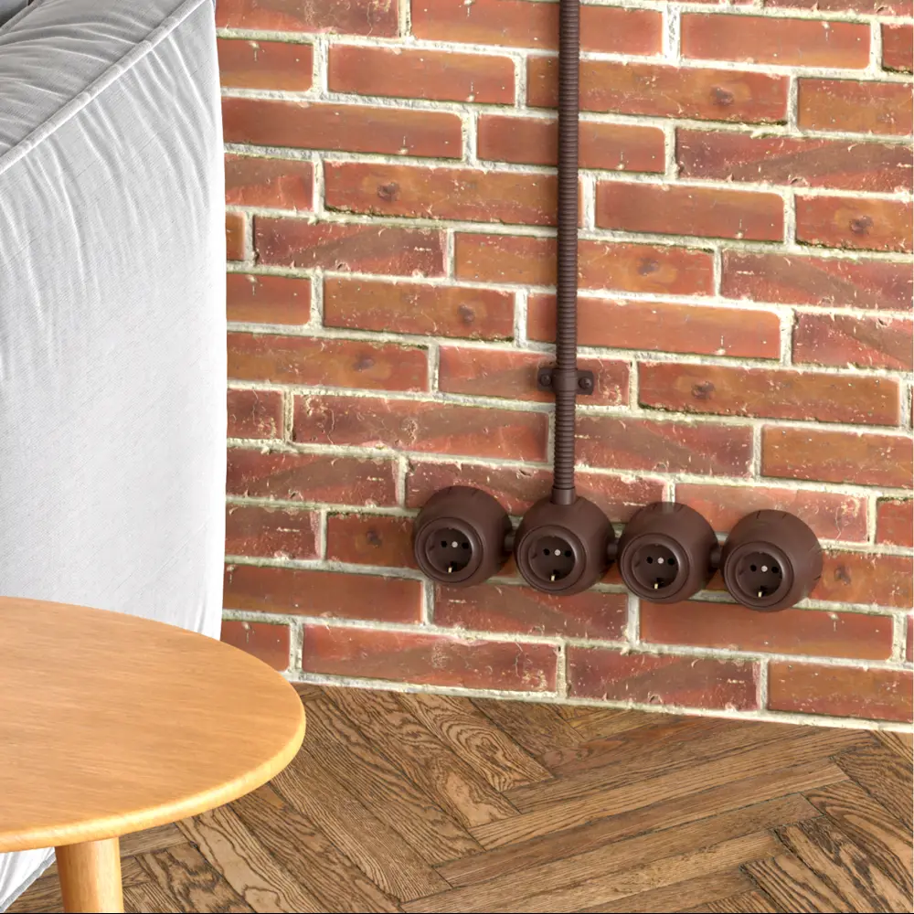 Фото 3 Ввод в распределительную коробку OneKeyElectro Rotondo для светильника цвет коричневый