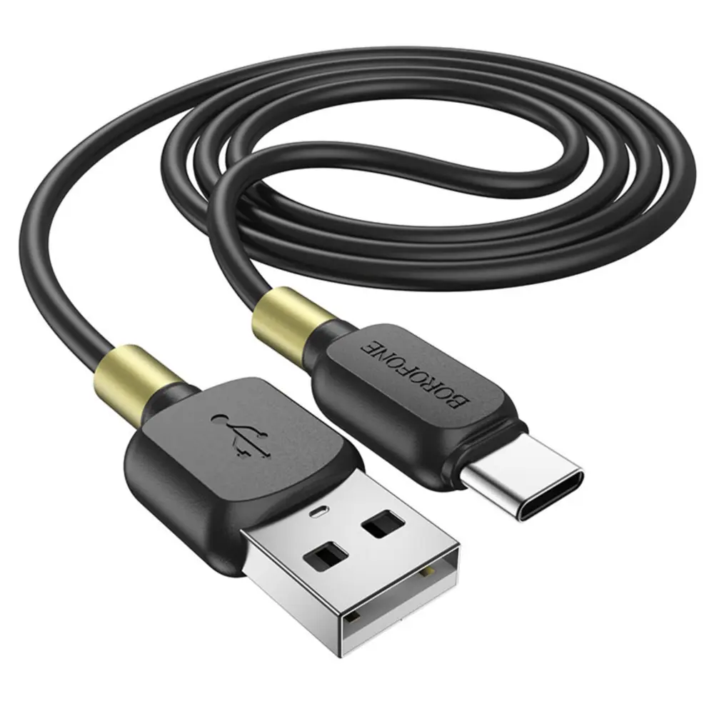 Фото 3 Кабель Borofone BX59 Type-C - USB 2.4 А 1 м TPE оплётка цвет чёрный Фото 3 Кабель Borofone BX59 Type-C - USB 2.4 А 1 м TPE оплётка цвет чёрный