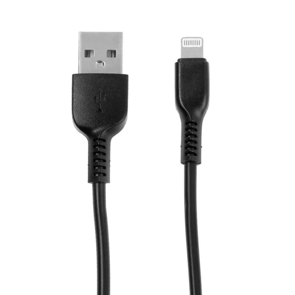 Фото 2 Кабель Hoco X13 Lightning - USB 24 А 1 м ПВХ оплетка цвет чёрный Фото 2 Кабель Hoco X13 Lightning - USB 24 А 1 м ПВХ оплетка цвет чёрный