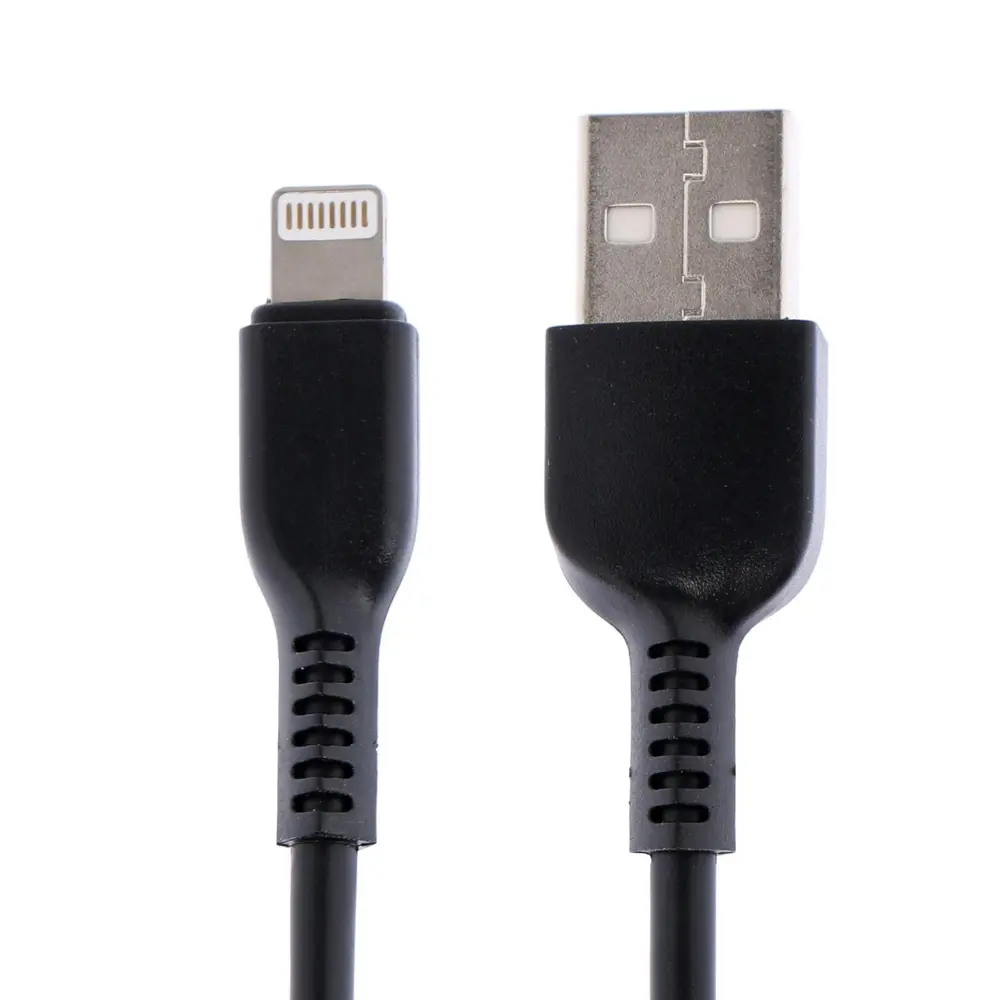 Фото 2 Кабель Hoco X20 Lightning - USB 2 А 2 м ПВХ оплетка цвет черный Фото 2 Кабель Hoco X20 Lightning - USB 2 А 2 м ПВХ оплетка цвет черный