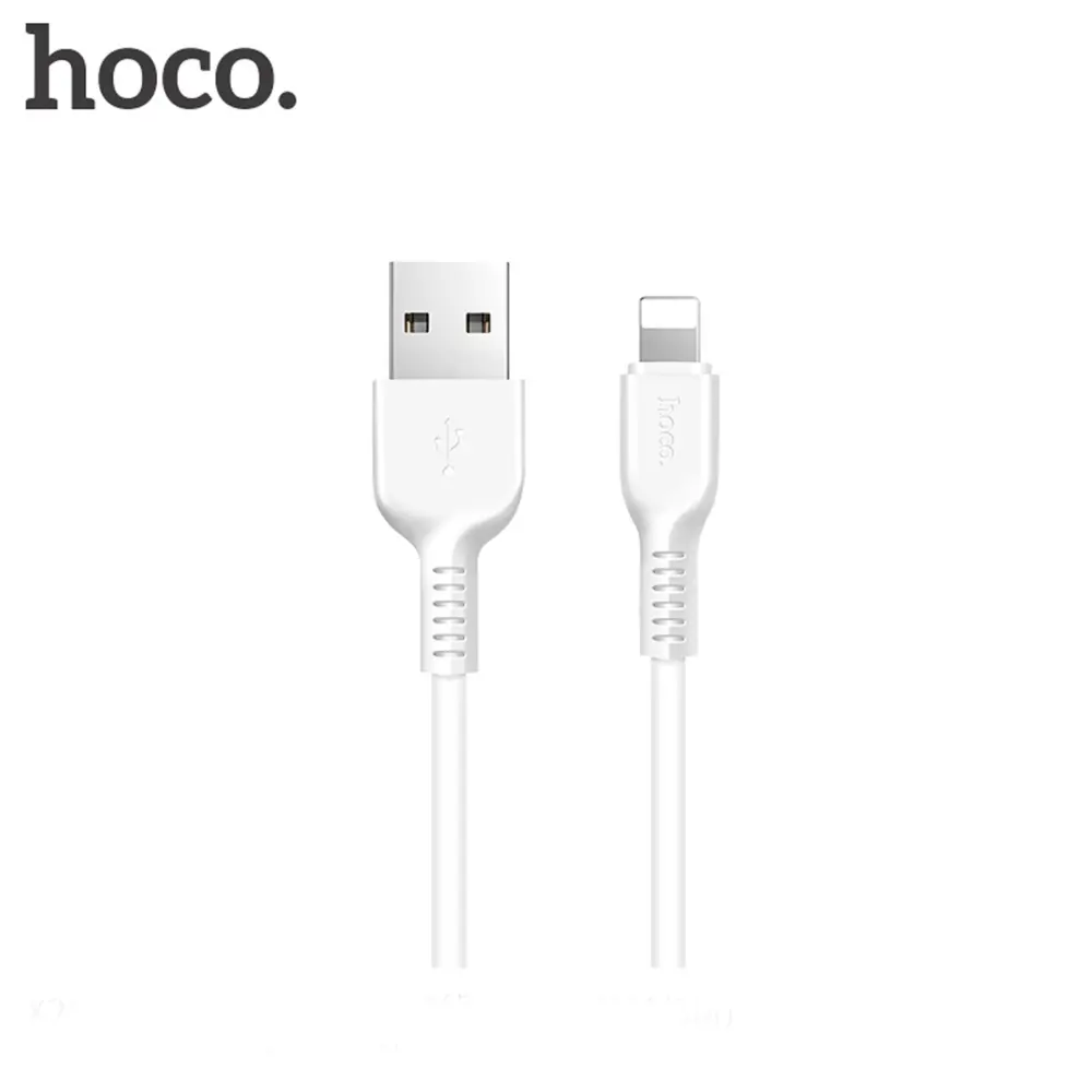 Фото 2 Кабель Hoco X20 Lightning - USB 24 А 1 м ПВХ оплетка цвет белый Фото 2 Кабель Hoco X20 Lightning - USB 24 А 1 м ПВХ оплетка цвет белый