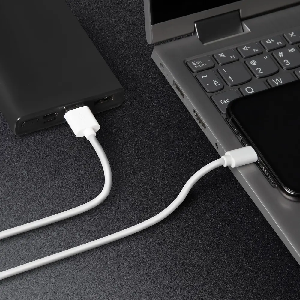 Фото 2 Кабель Windigo Lightning - USB 2 АTPE оплетка 1 м цвет белый Фото 2 Кабель Windigo Lightning - USB 2 АTPE оплетка 1 м цвет белый