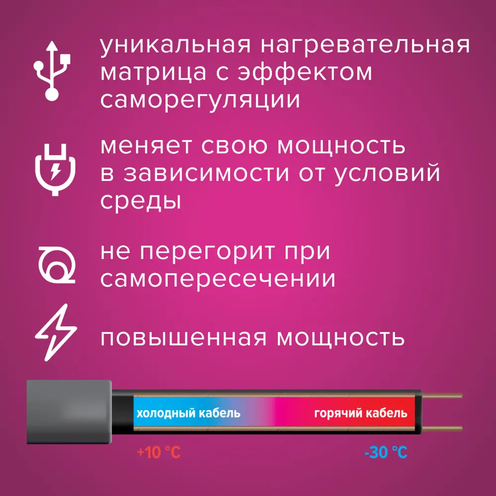 Фото 3 Греющий кабель для обогрева труб Xlayder Pipe 2 м 100 Вт Фото 3 Греющий кабель для обогрева труб Xlayder Pipe 2 м 100 Вт